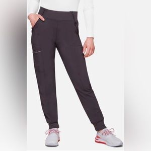 CHEROKEE - Pewter Gray Elastic Waistband Scrub Jogger Pant